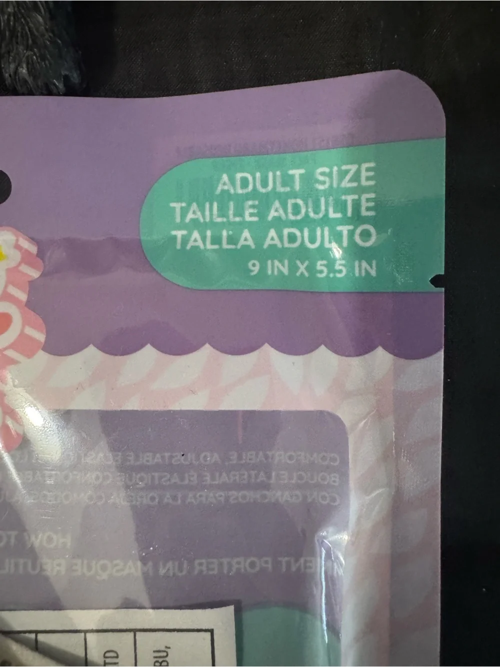 Honey Maru Cutesy design Reusable Adult Face Mask — NWT — Sealed.